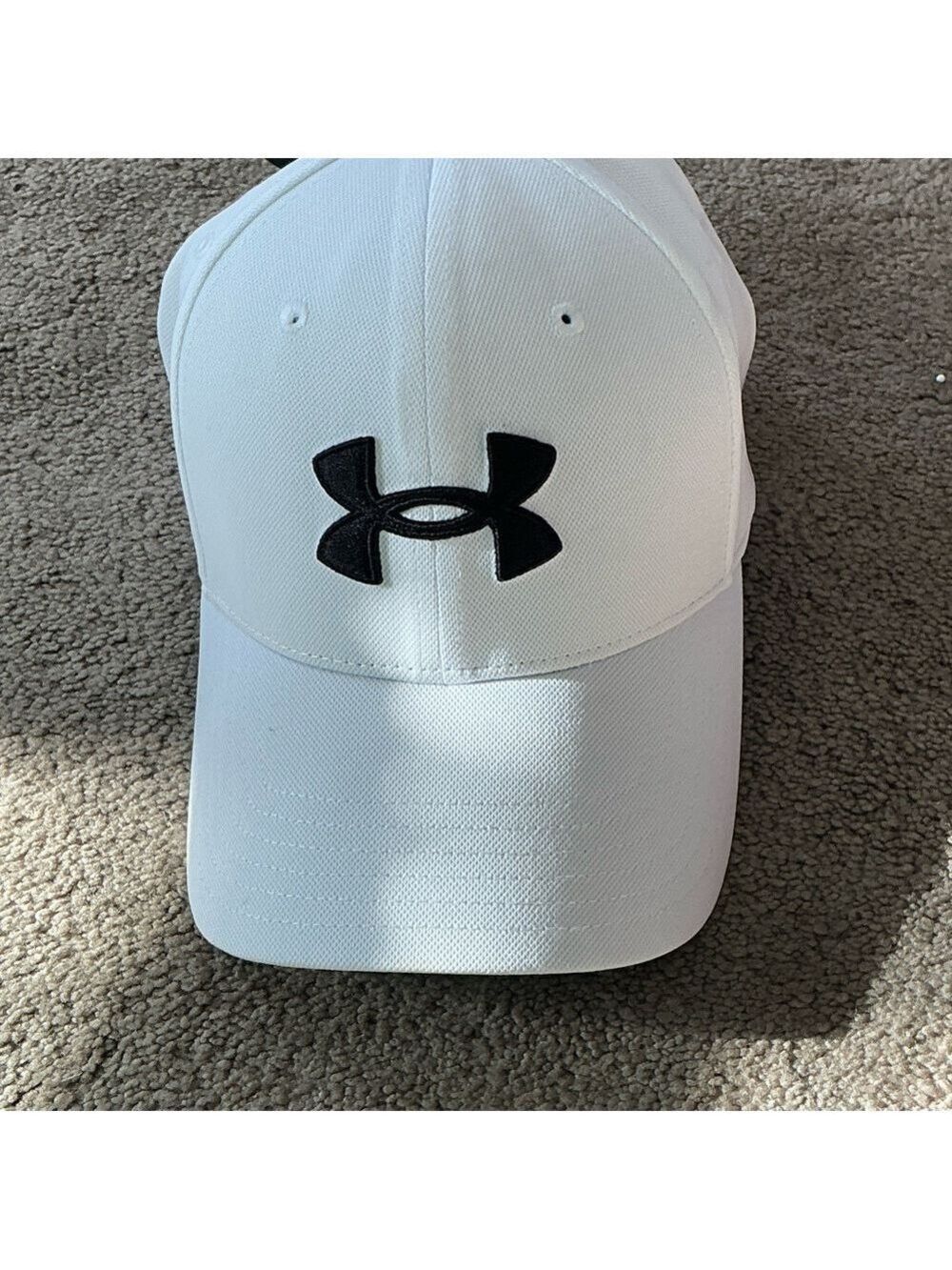 Under Armour White Hat with Black Logo